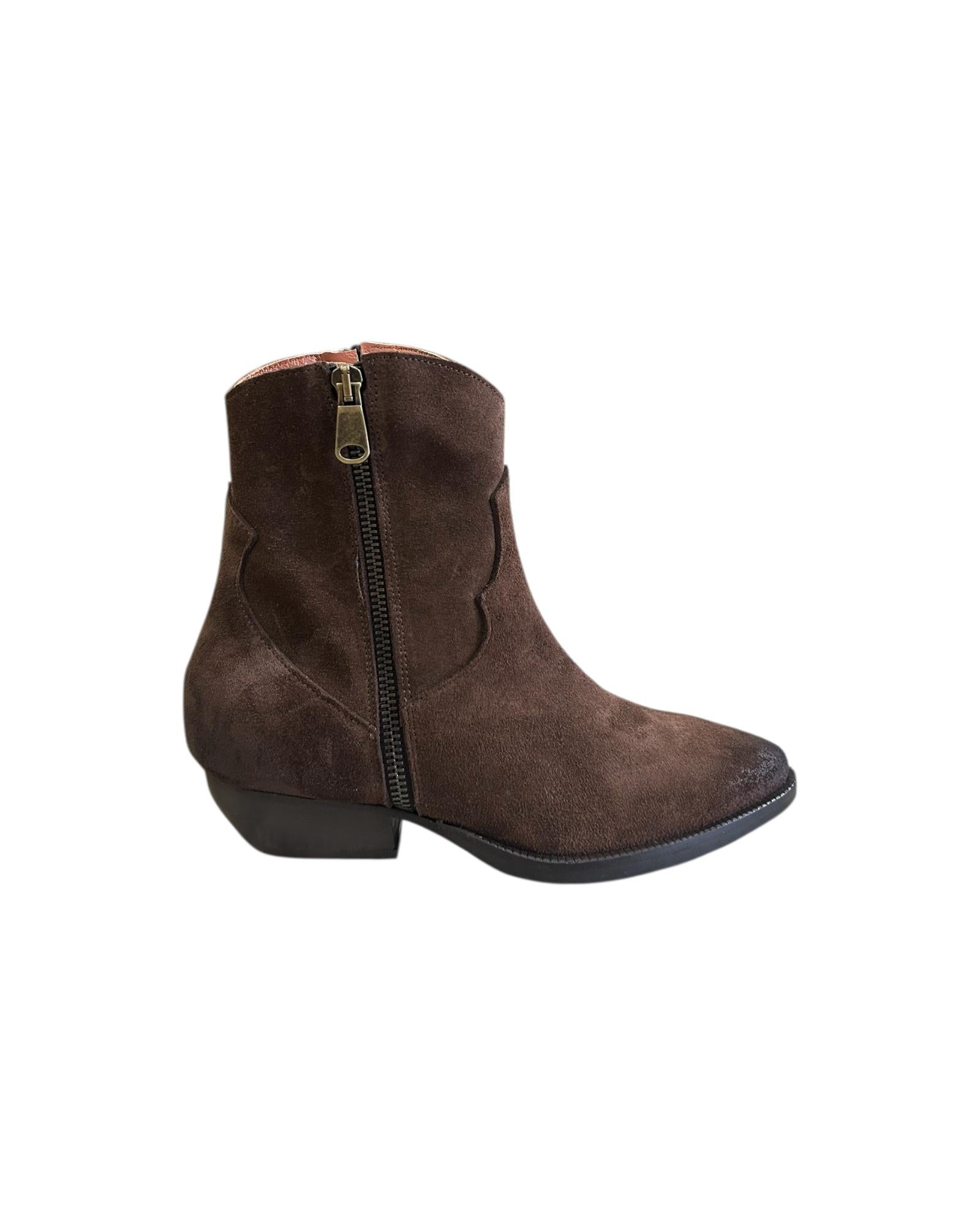 Stivaletto texano scamosciato Marrone 2846 CORTINA MARRONE CURIOSITE'