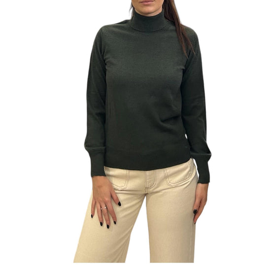 Dolcevita in lana merino Verde MAGLIE COLLO ALTO VERDE AlEXANDRE STONE 