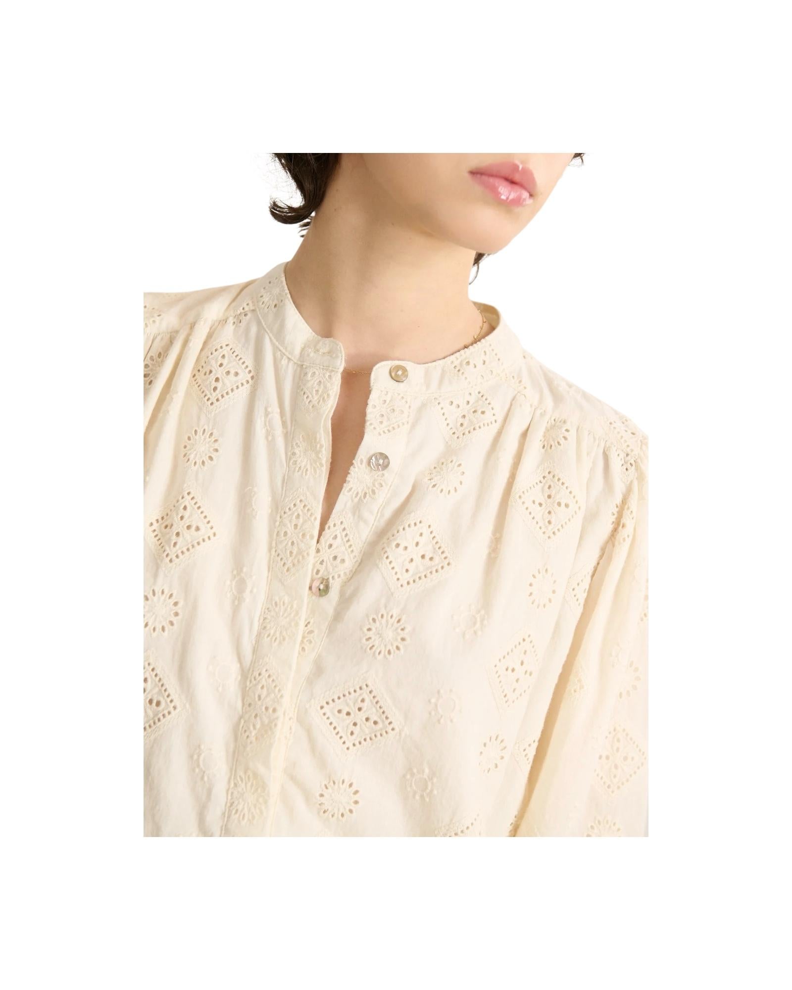 Blusa Ketty in pizzo Ecru 2050 KETTY ECRU GARANCE PARIS 