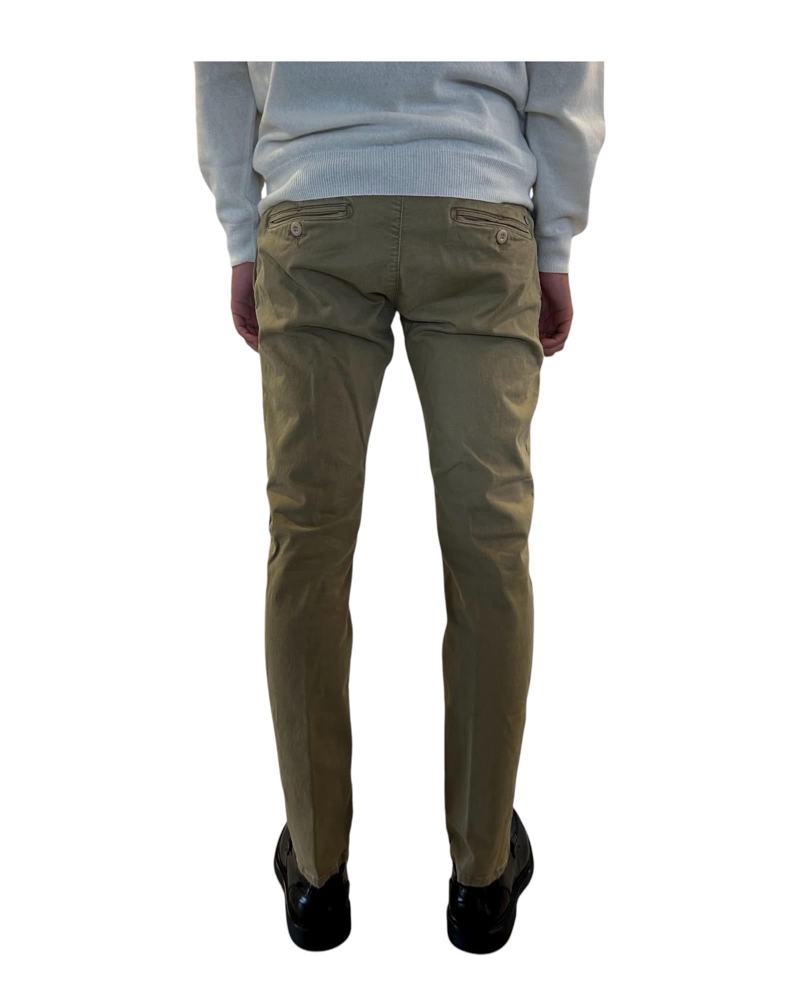 Pantalone Soho Gabardina Khaki green 052 SOHO GABARDINA KHAKI GREEN MODFITTERS 