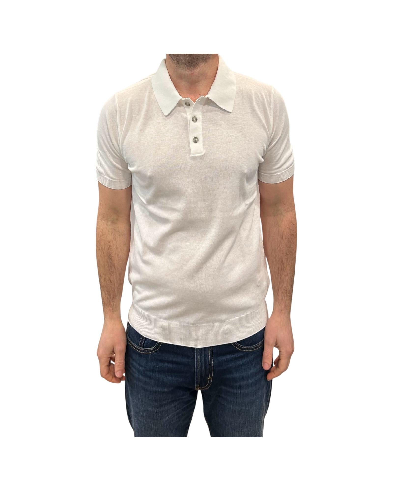 Polo in cotone Crepe Latte 12106 100 RETOIS