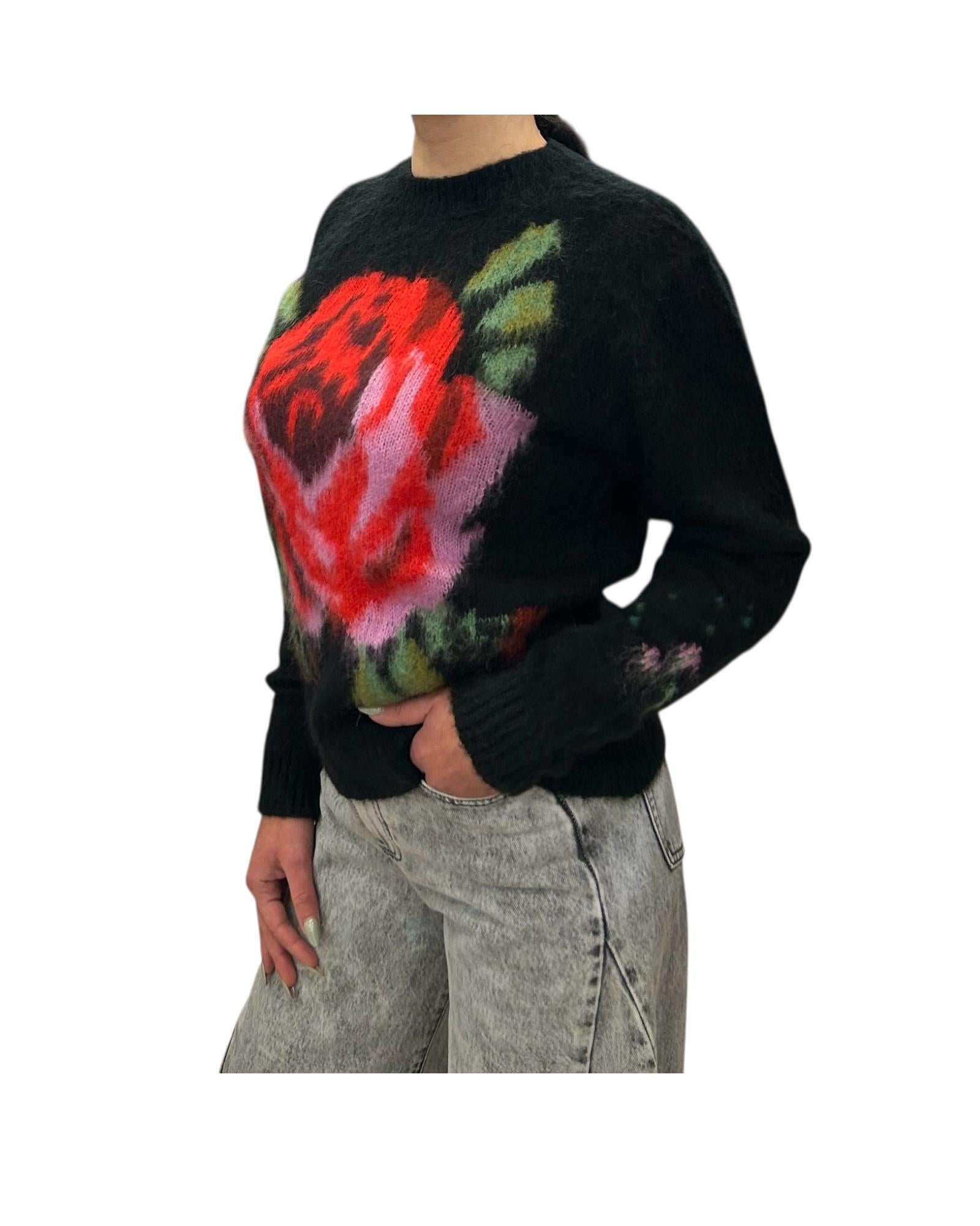 Maglione in alpaca Nero M53 837 01 Floor