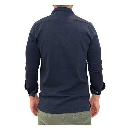 Camicia uomo Seaport fiammata Navy 6503 NAVY BL'KER 