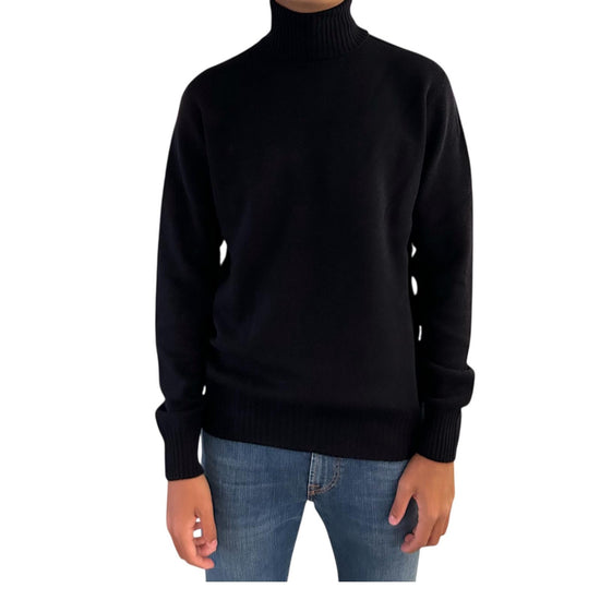 Maglione collo alto in lana merino Blu 12581 108 RETOIS 