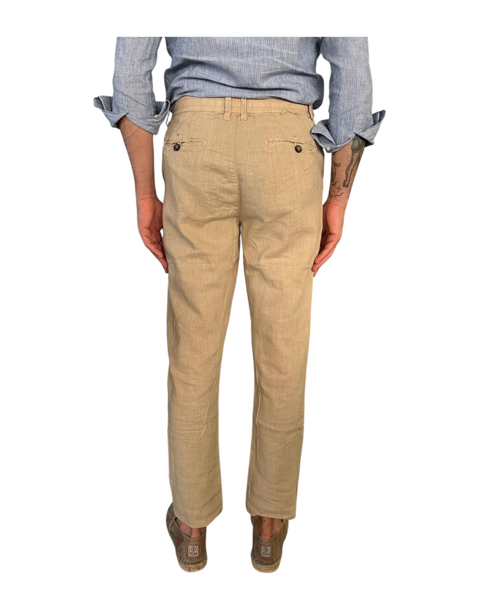 Pantalaccio misto lino Khaki GK713 KHAKI RE.VI.VAL 
