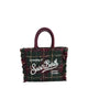 Borsa Mini vanity tweed Check verde bordeaux
