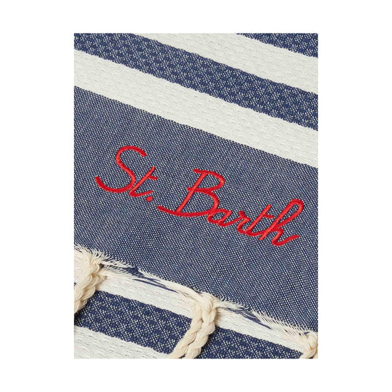 Telo mare a righe Blu e bianche FOUT012 02757L MC2 SAINT BARTH 