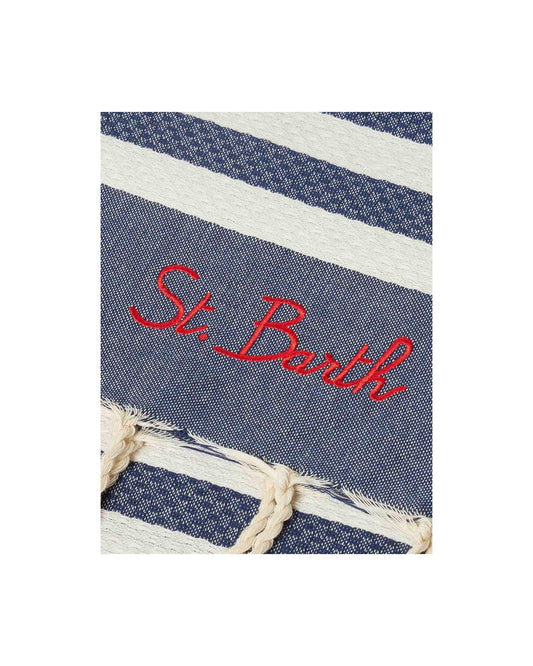 Telo mare a righe Blu e bianche FOUT012 02757L MC2 SAINT BARTH 