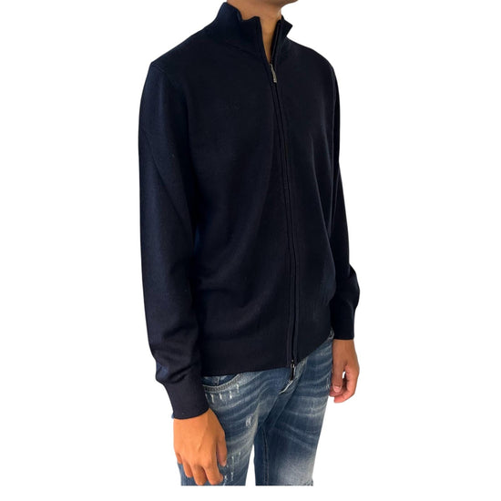 Maglione full zip misto cashmere Blu 87006 235 CAVALIERI MILANO 