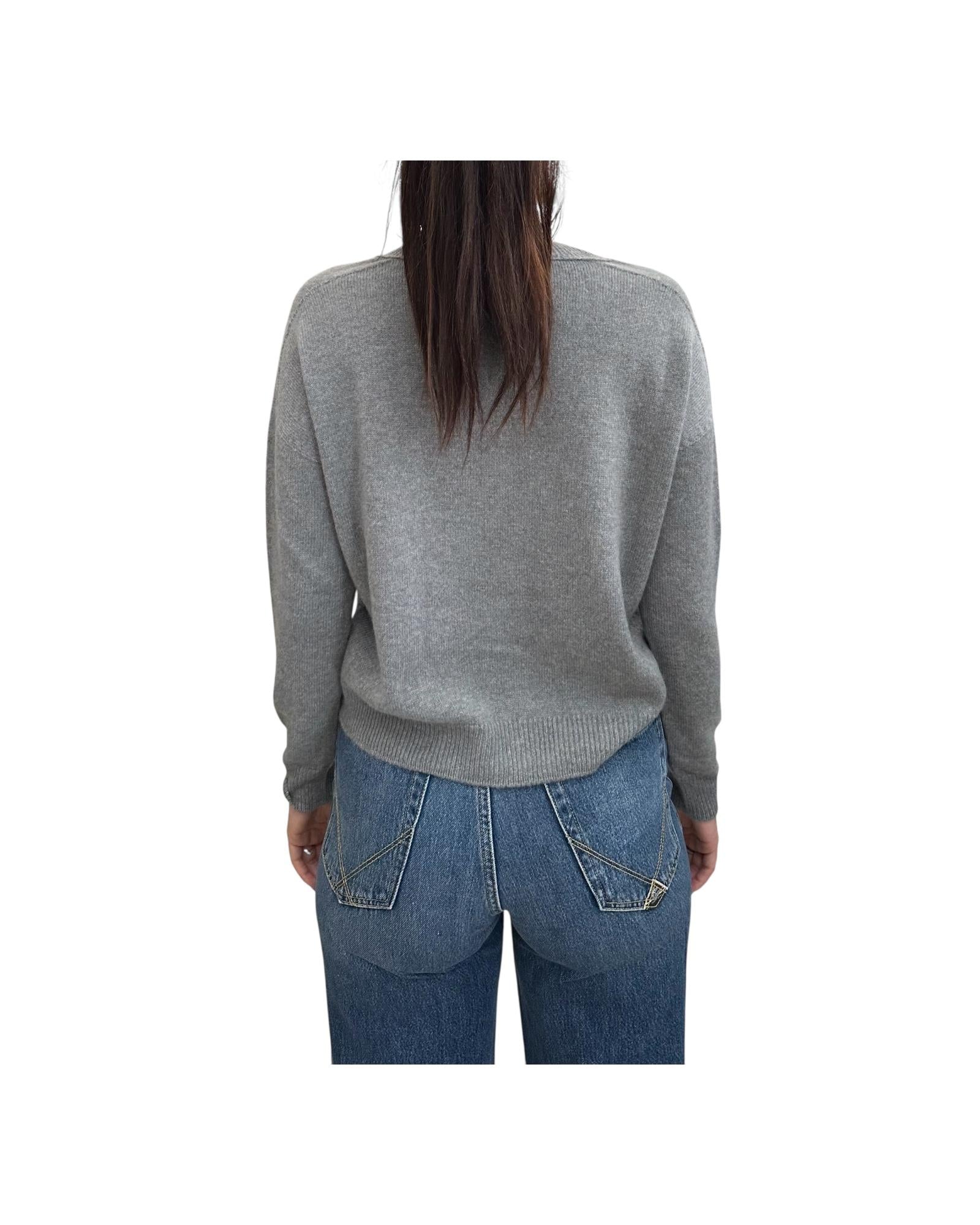 Cardigan in cashmere Grigio 85881 114 RETOIS 