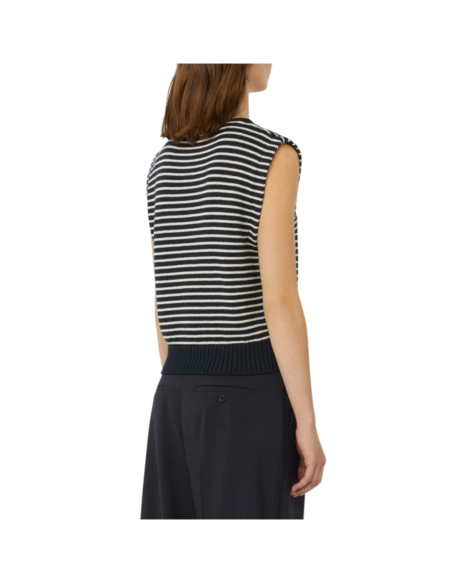 Gilet in filato di cotone Blu LANDA 010 MAX MARA WEEKEND 