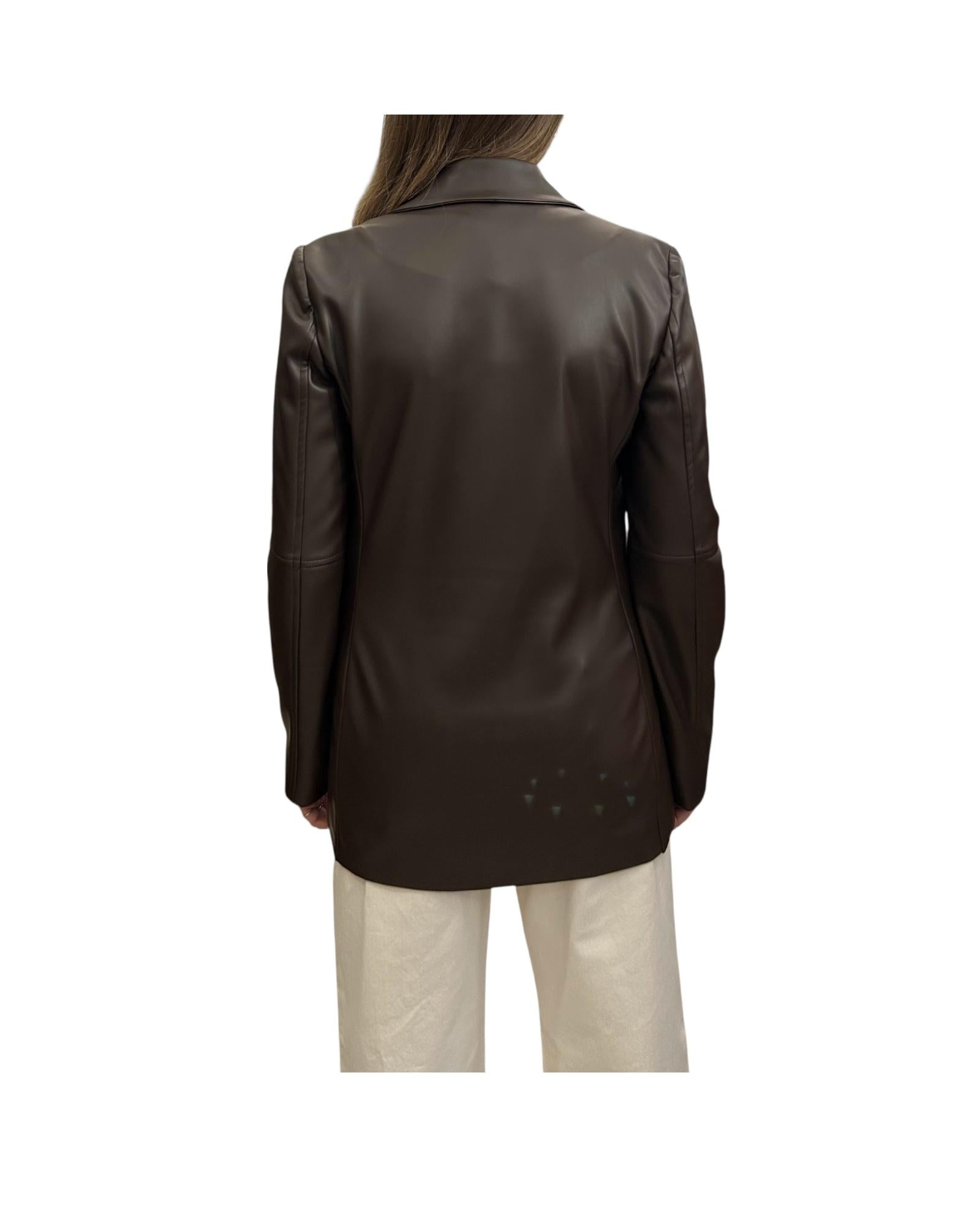 Blazer monopetto in ecopelle Moro JMI P026 028 haveone 