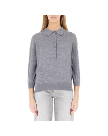 Polo manica 3/4 Grigio melange 22064AB GRIGIO MELANGE VICOLO 