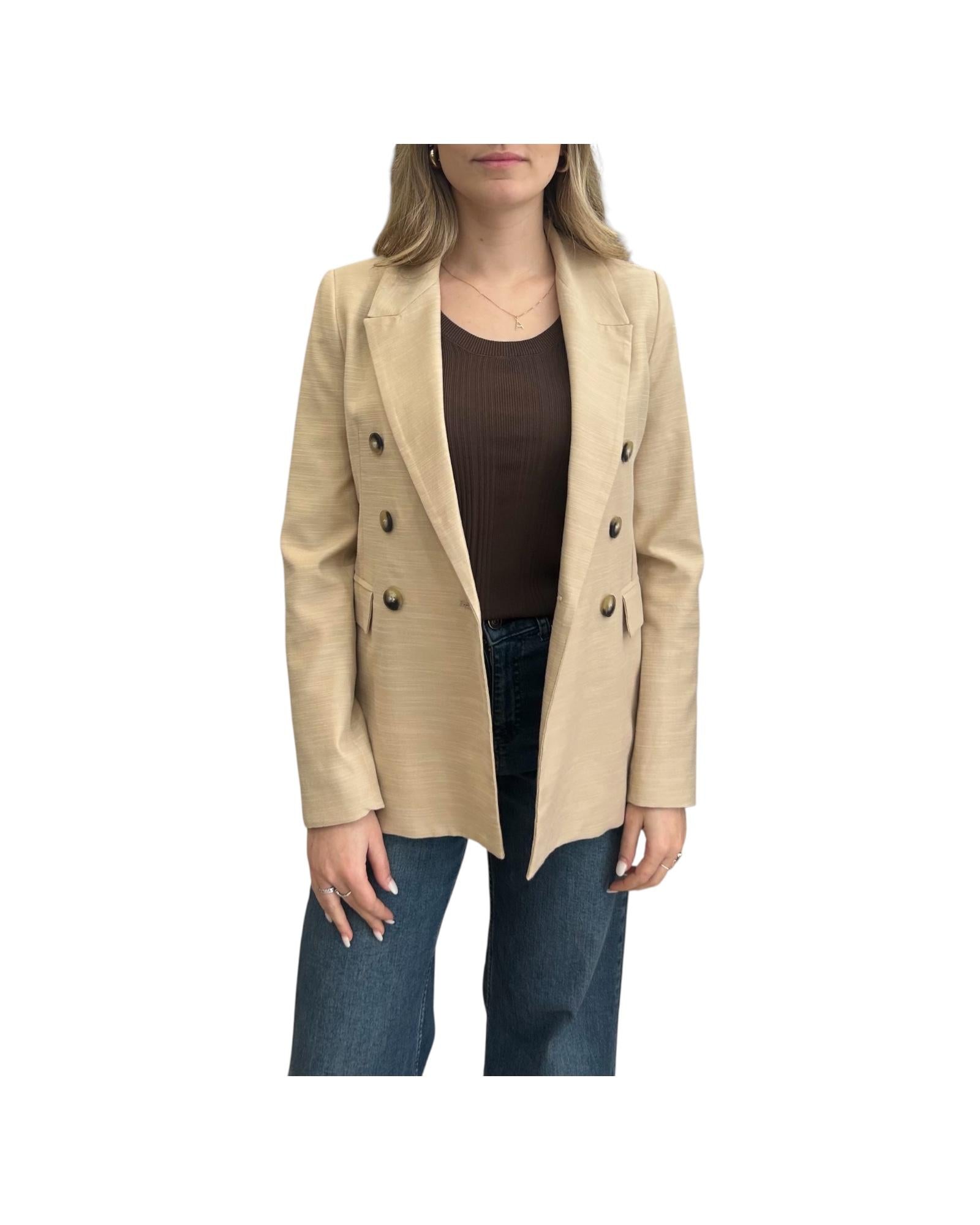 Blazer doppiopetto Beige JGE Q033 021 HAVEONE 