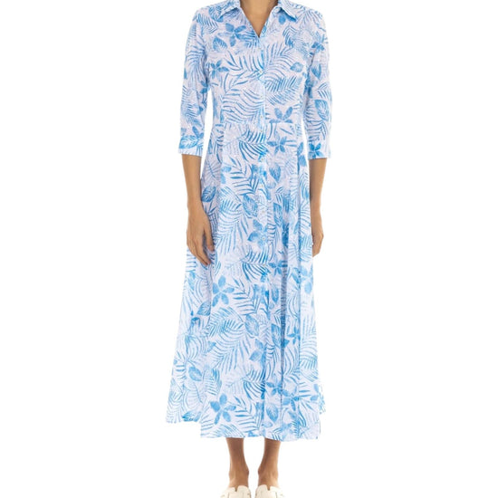 Abito Chemisier in cotone D926 AZZURRO BASTONCINO 