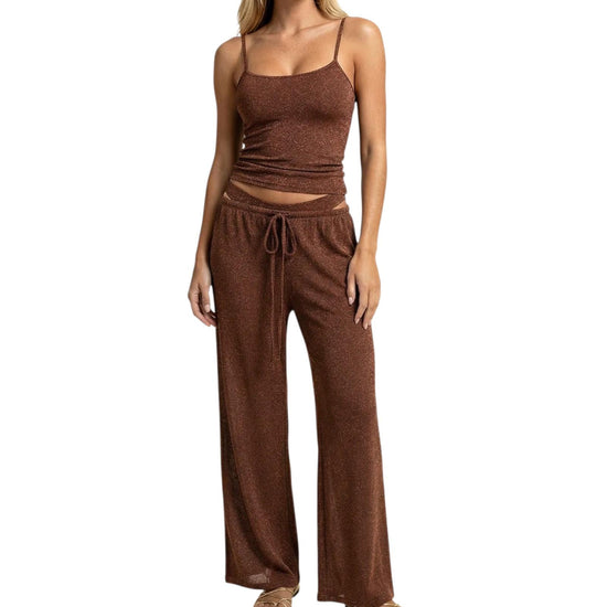 Canotta in lurex Brown SW1146 BROWN F**K 