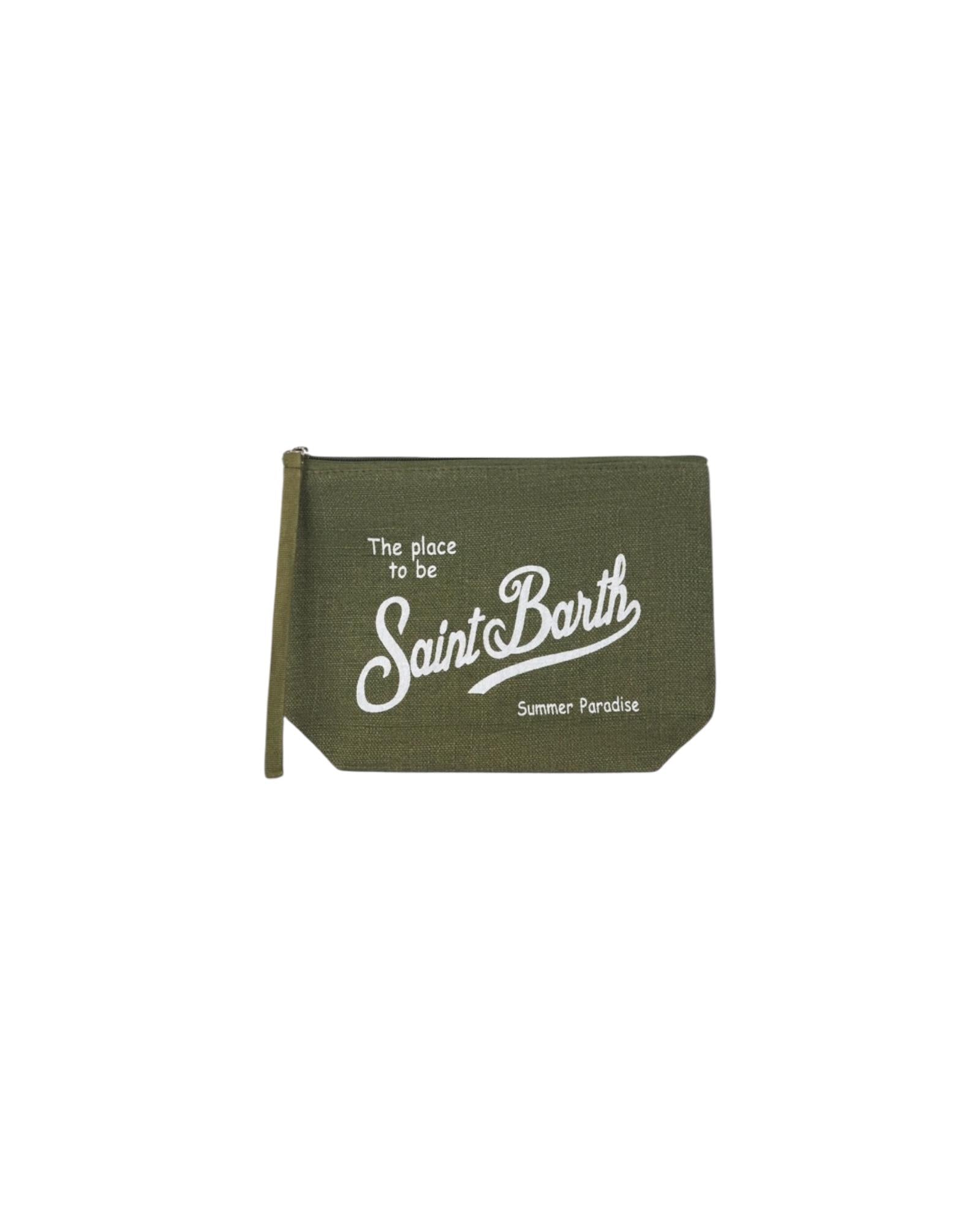 Pochette Aline in lino Military ALI0004 00144L MC2 SAINT BARTH 
