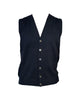 Gilet scollo a V tinta unita navy