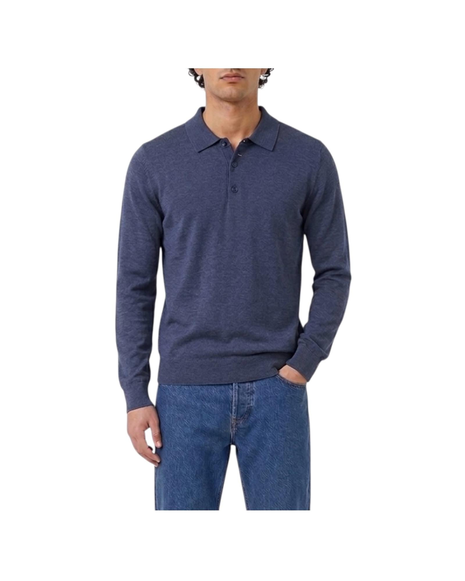 Polo manica lunga Blu denim POLO MANICA LUNGA BLU DENIM RE.VI.VAL 