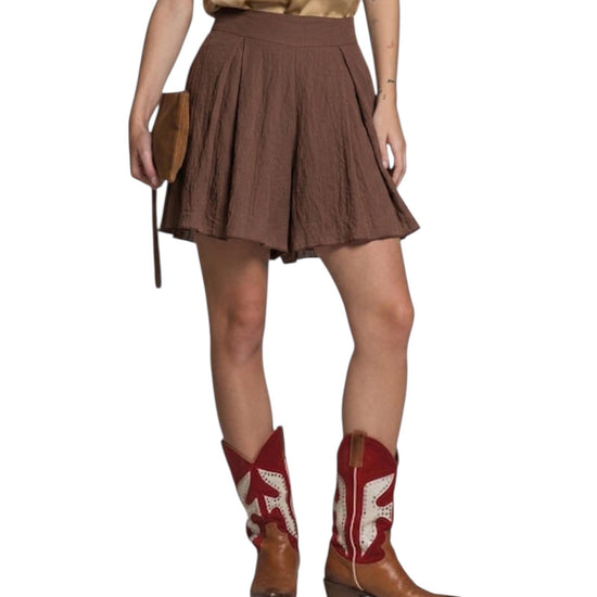 Short in misto lyocell Chocolate BALI WOV157 IMPURE 