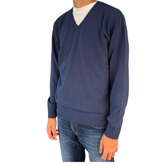 Maglione con scollo a V Denim 00G50130M 441 MONTECHIARO 