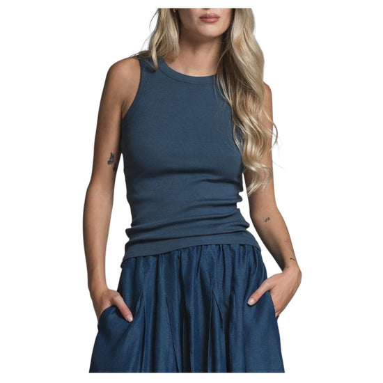 Canotta a coste Blue india LARA JSO265 IMPURE 