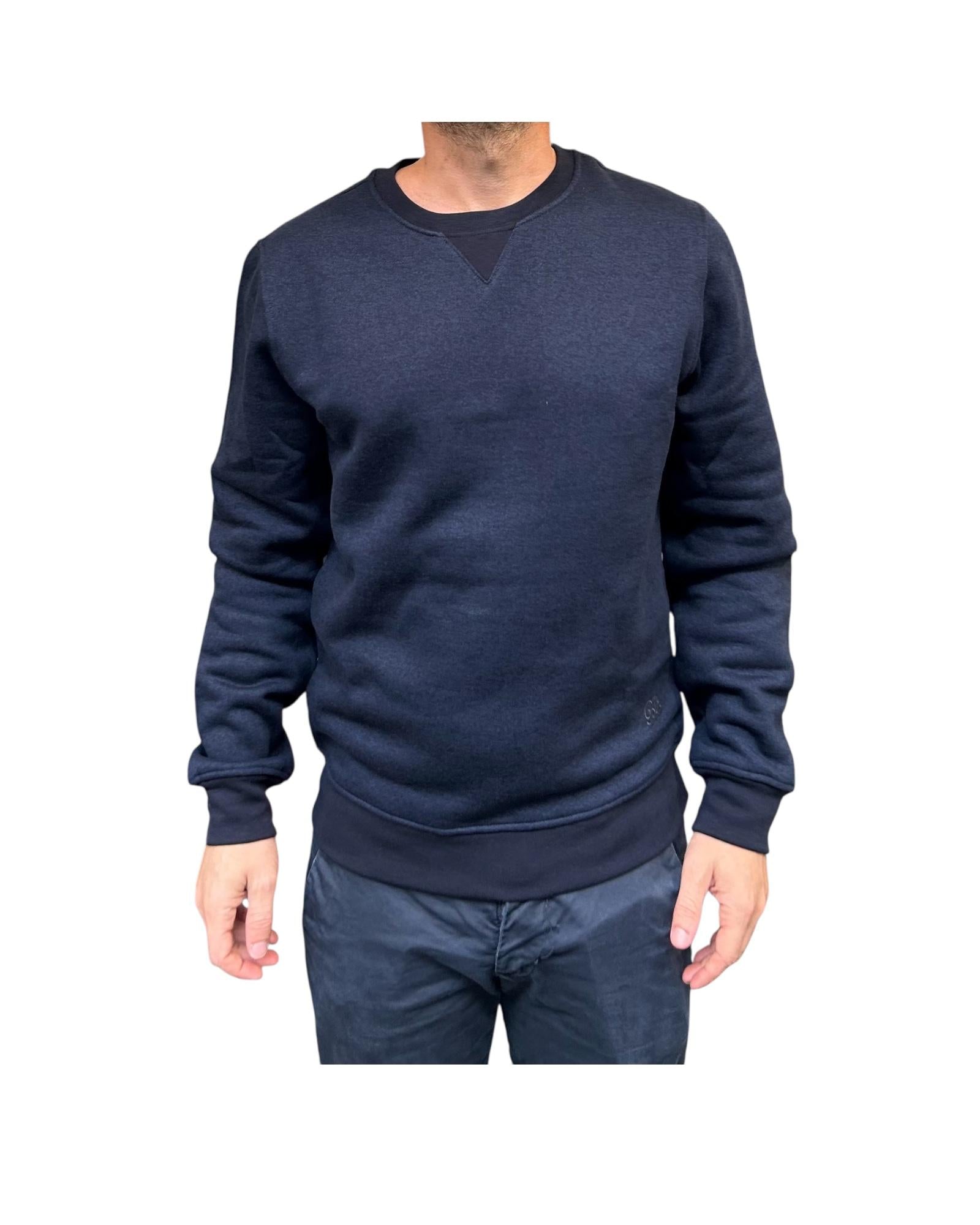 Felpa uomo girocollo Navy W4008 NAVY BL'KER