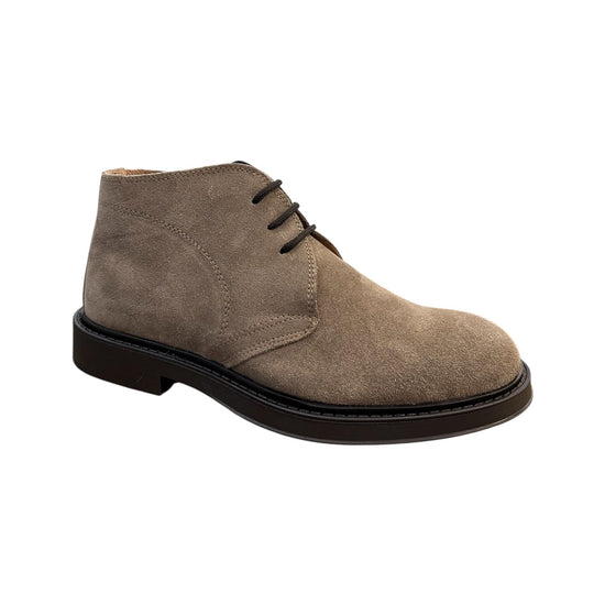 Stivaletto uomo in camoscio Tortora 30200 TORTORA Antico calzaturificio artigiano 