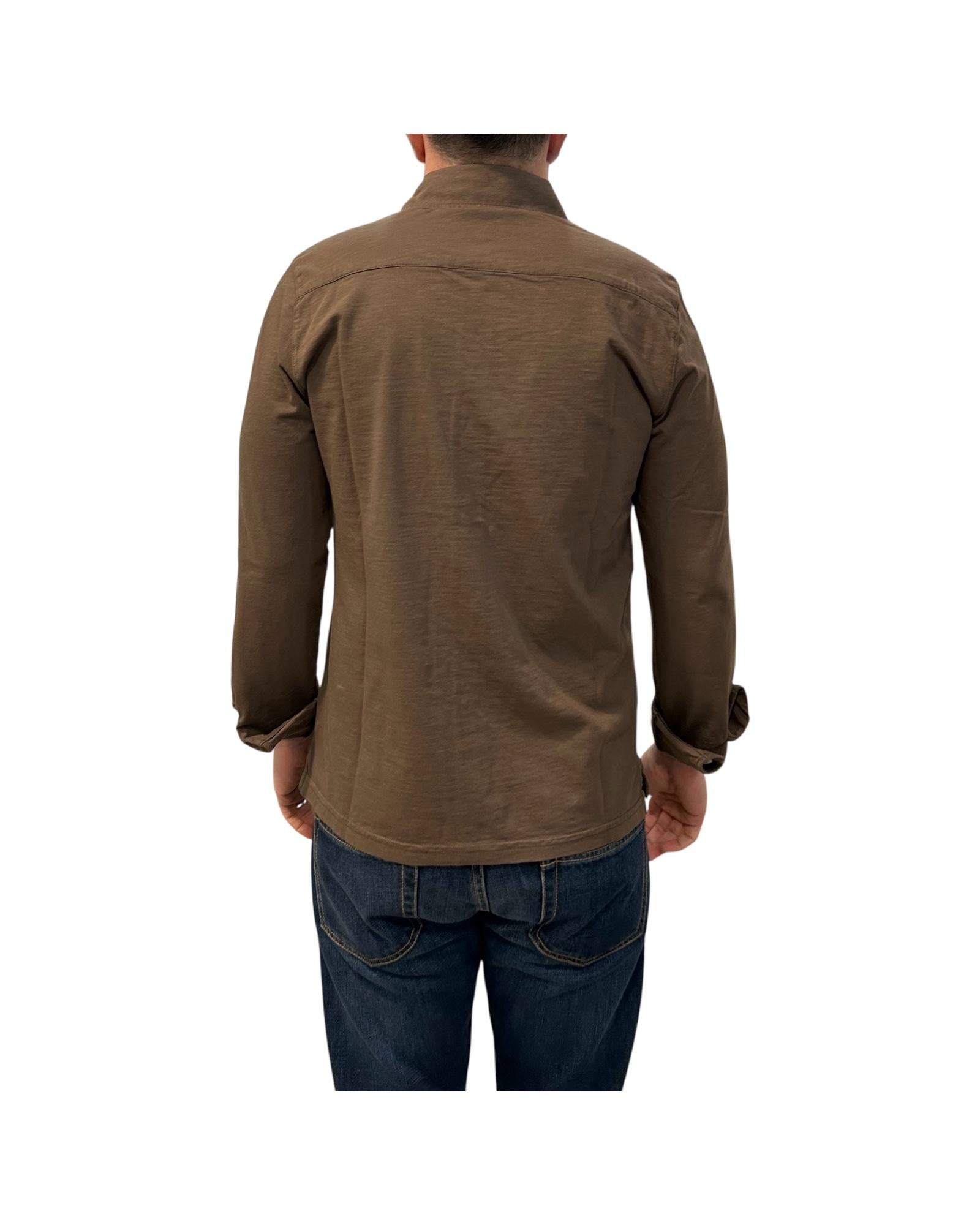 Camicia uomo Seaport fiammata Brown 6503 BROWN BL'KER 