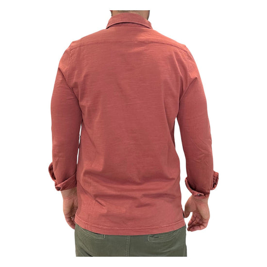 Camicia uomo Seaport fiammata Faded red 6503 FADED RED BL'KER 
