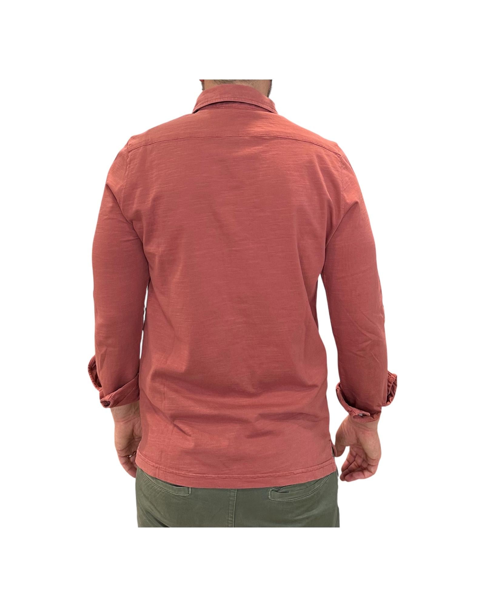 Camicia uomo Seaport fiammata Faded red 6503 FADED RED BL'KER 