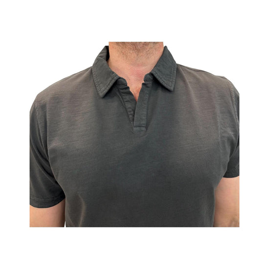 Polo uomo Long Island Fiammata senza bottoni, Faded black 2006 FADED BLACK BL'KER 