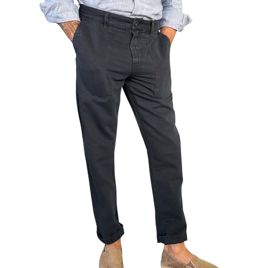 Pantalone Wembley Bull Misto Lino Navy 030 WEMBLEY BULL MISTO LINO NAVY MODFITTERS 