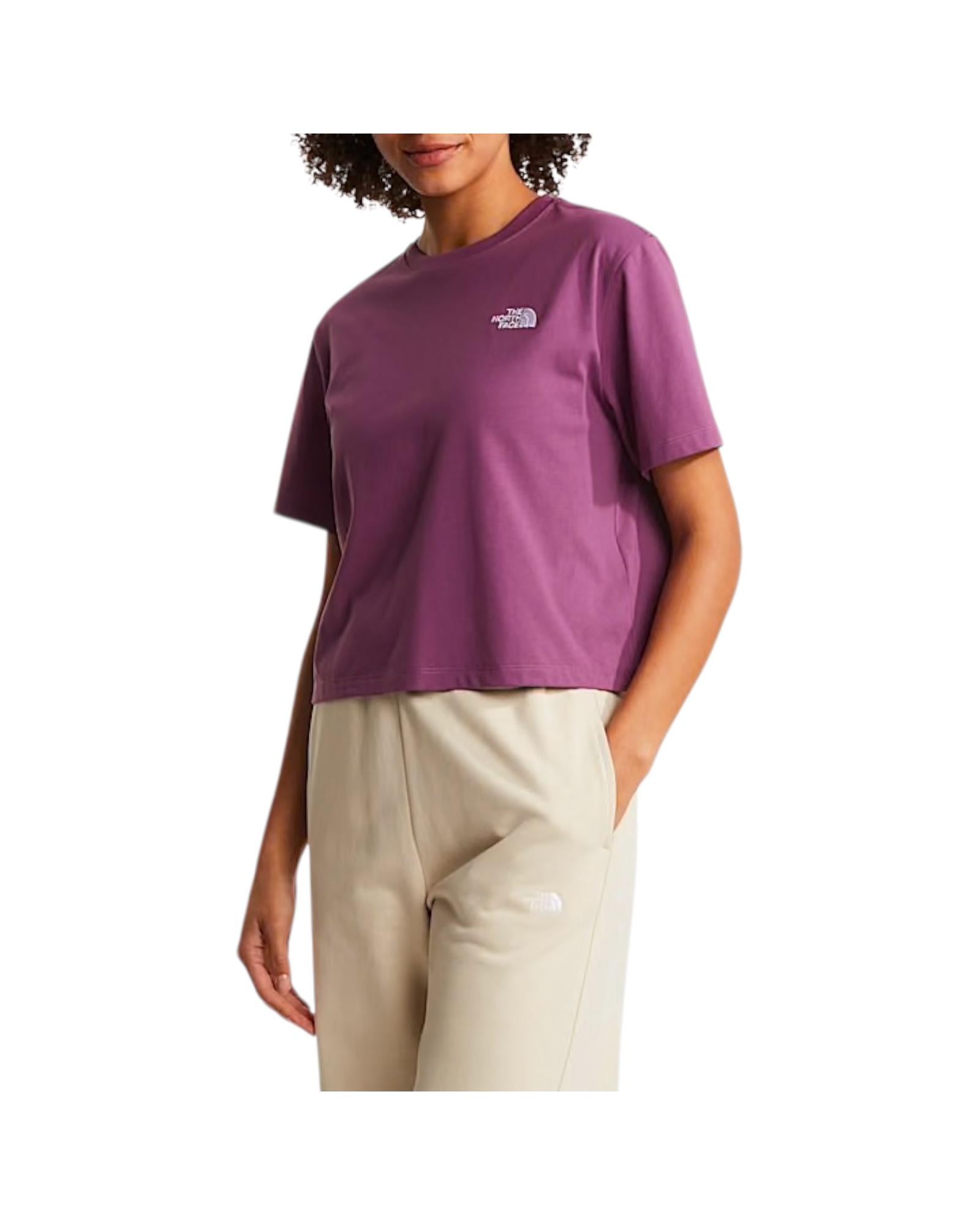 T-shirt evolution simple dome cropped relaxed Chroma purple W EVO SD RELAXED CHROMA PURPLE THE NORTH FACE 