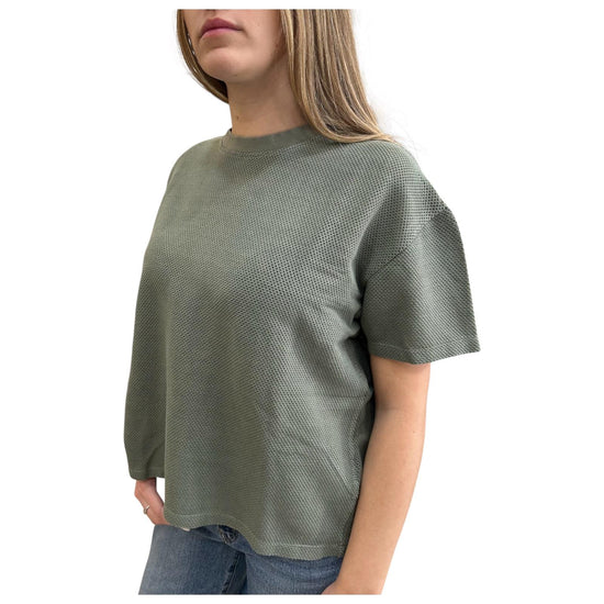 Maglia Over traforata Militare JACLYN MILITARE CHS 