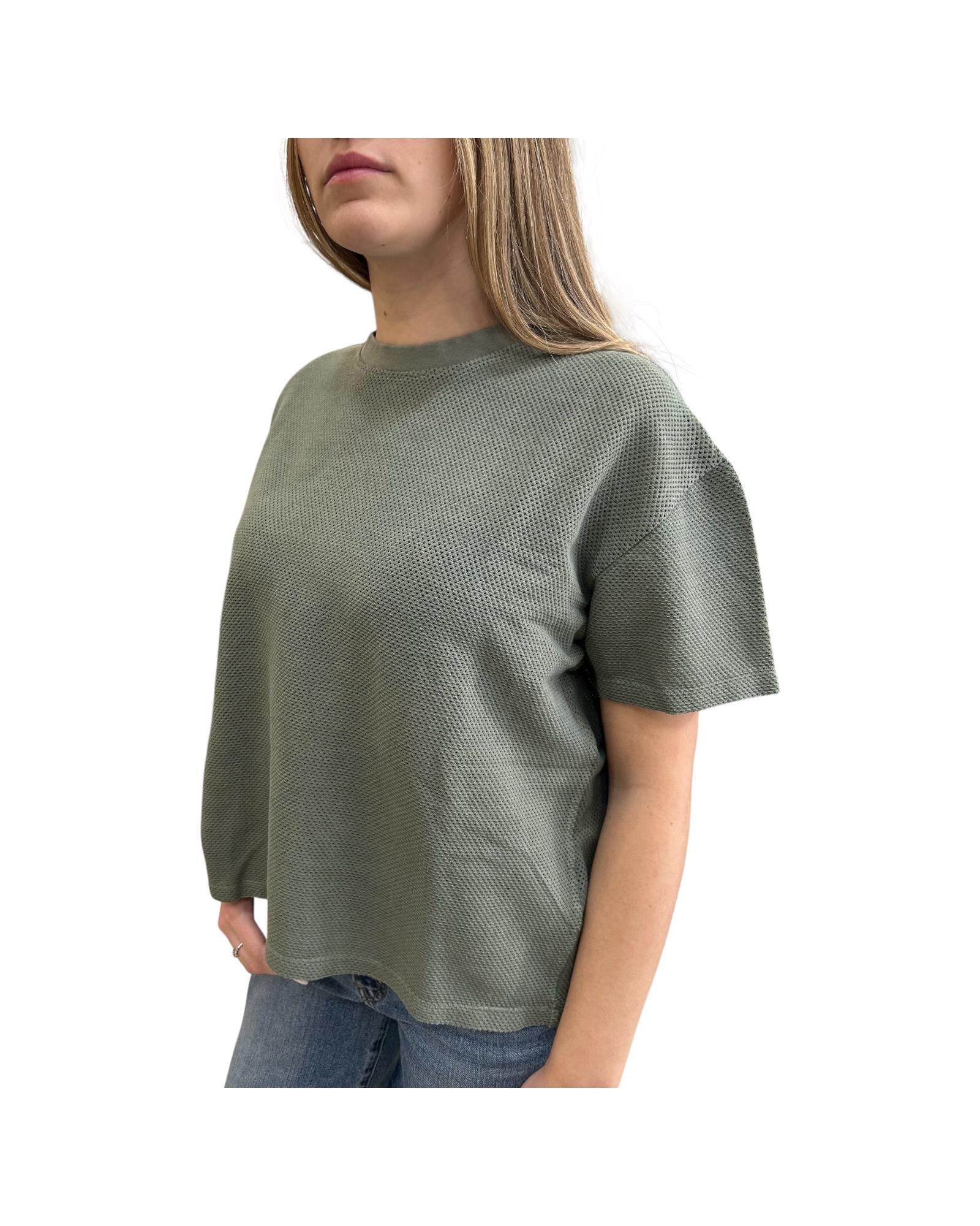 Maglia Over traforata Militare JACLYN MILITARE CHS 