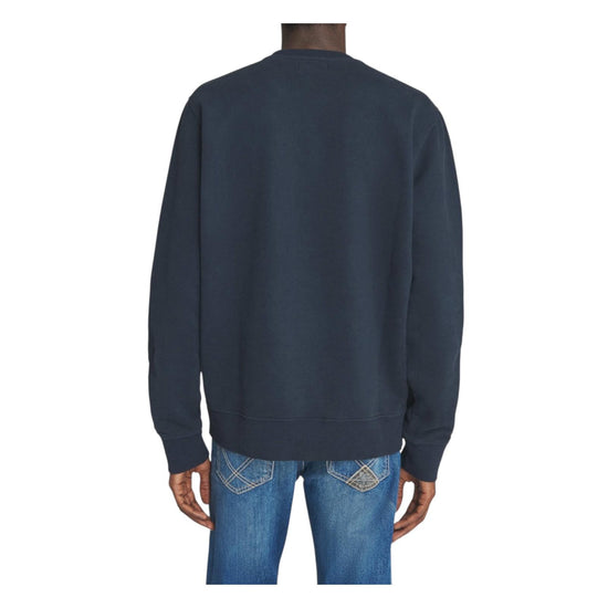 Felpa girocollo con logo ricamato Blue RRU90005CN66XXXX C00048 ROY ROGER'S 