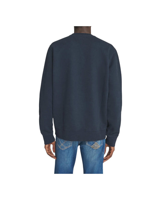Felpa girocollo con logo ricamato Blue RRU90005CN66XXXX C00048 ROY ROGER'S 