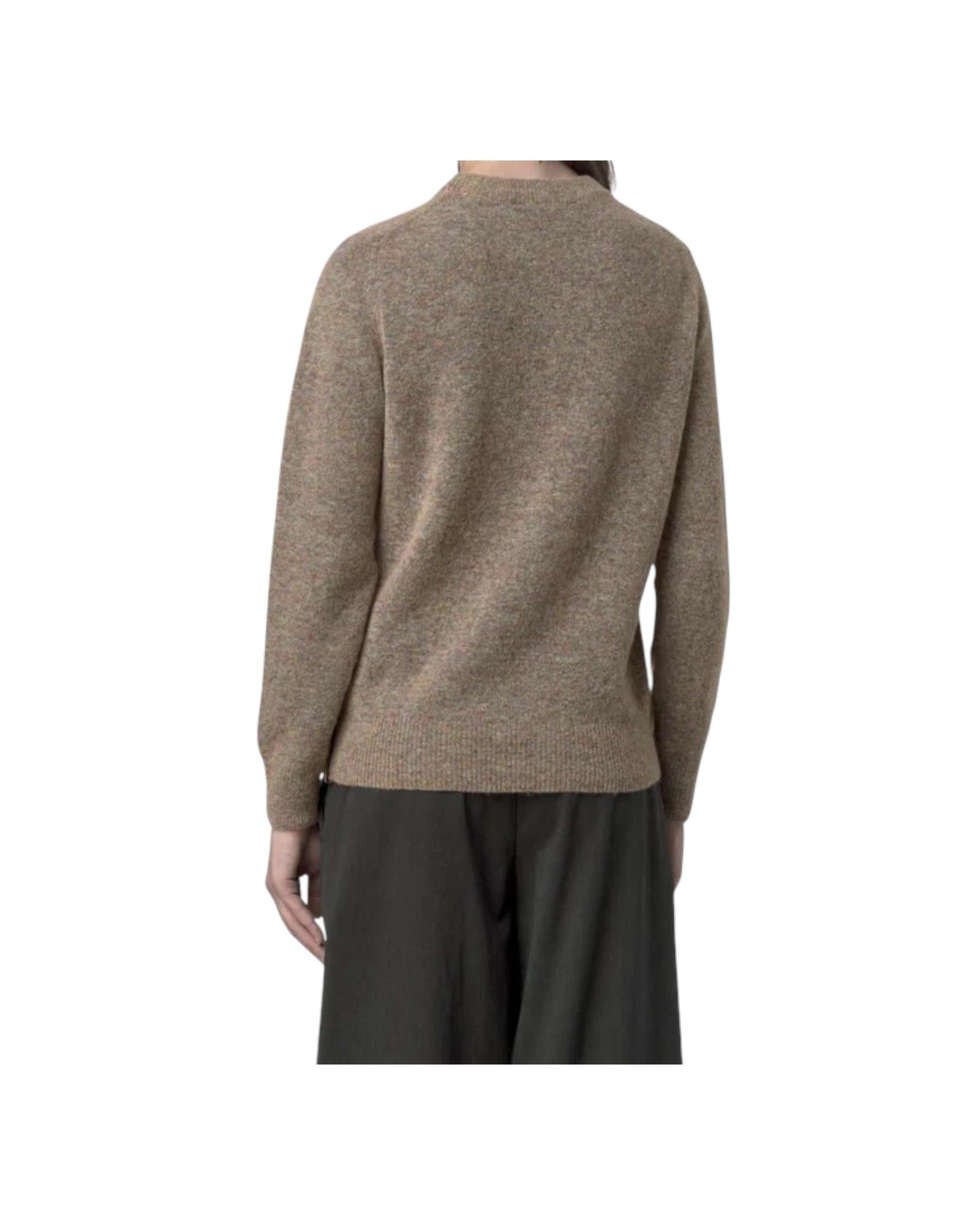 Maglione girocollo in lana Pink dust mix K4138MW KB4 K-way 