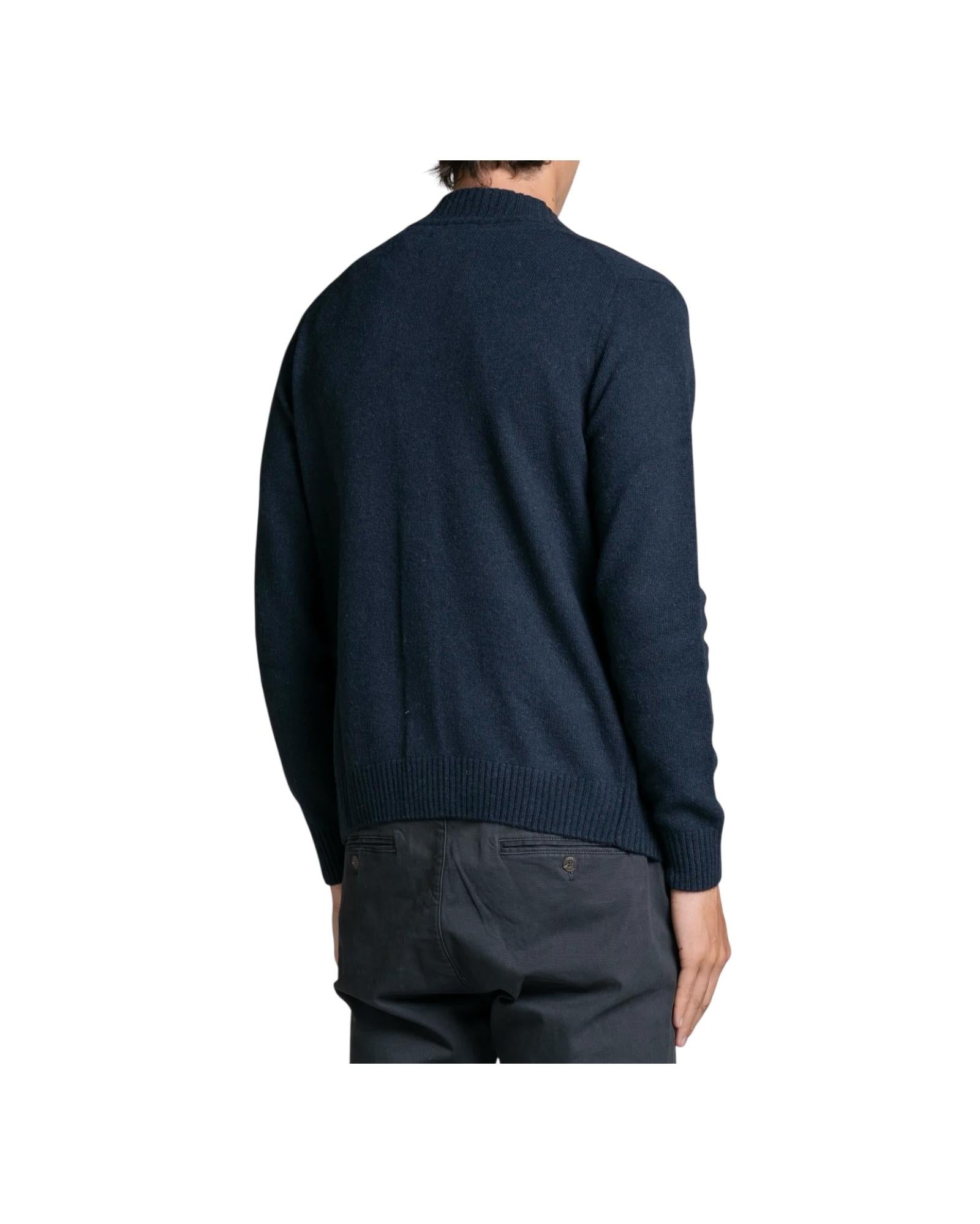 Cardigan Chase in lana Navy CHASE WN8C01 IMPURE 