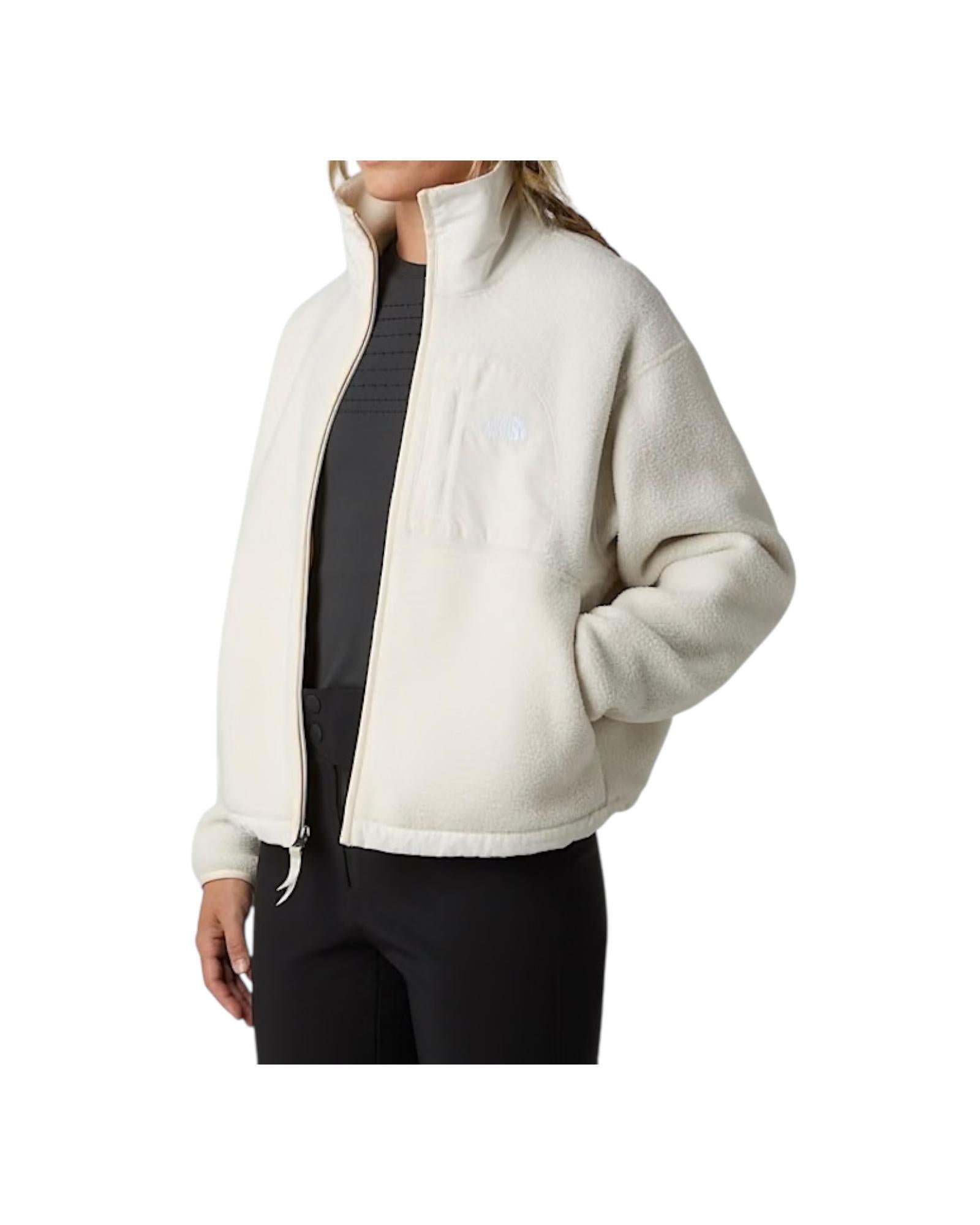 Giacca in pile Yumiori Off-Peak con cerniera integrale da donna White dune NF0A8EUZ WHITE DUNE THE NORTH FACE 