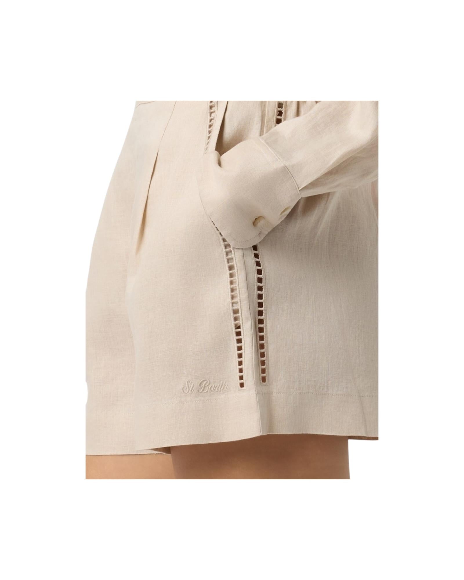 Short Amani in lino Beige AMN0001 08196L MC2 SAINT BARTH 
