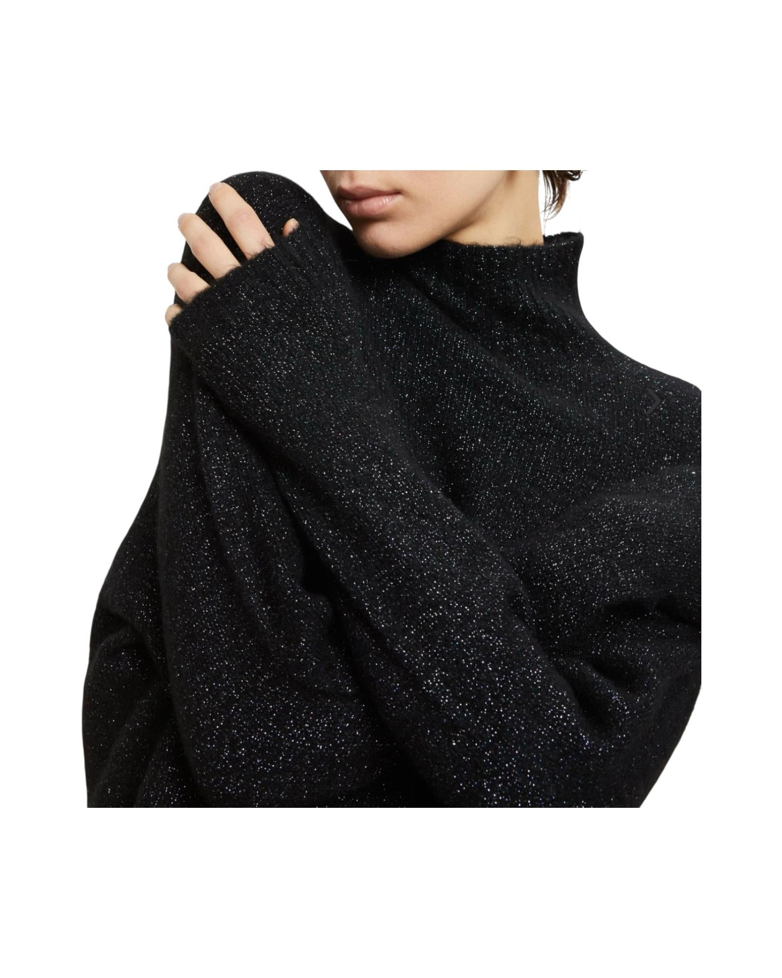 Maglione in misto lana con finitura lurex Nero MAG DK9271 NERO OTTOD'AME 