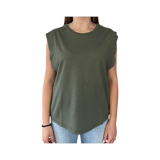 T-Shirt Lily in cotone verde militare LILY COTONE MILITARE CHS 