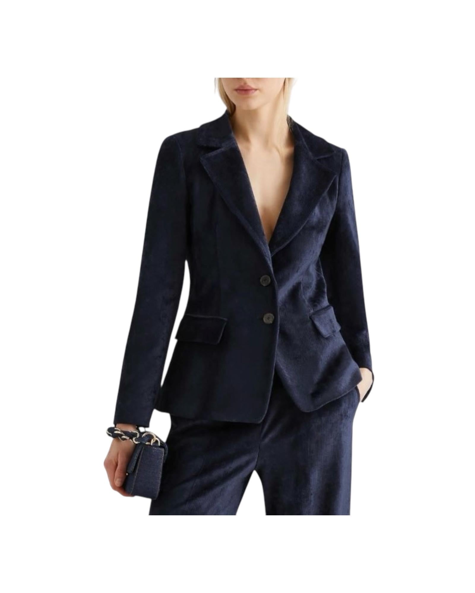 Blazer monopetto in velluto a coste Blu IDALIO 003 MARELLA 