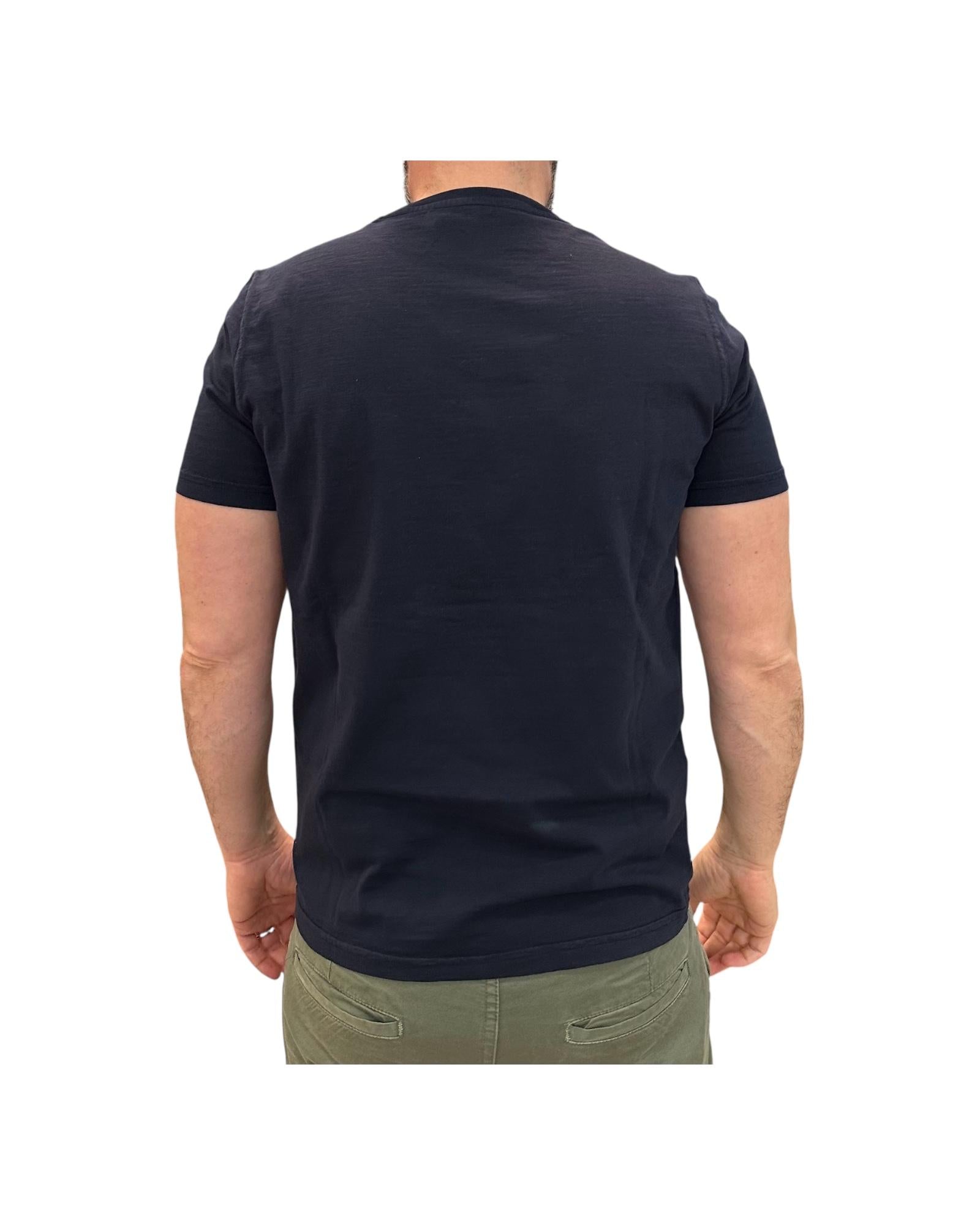 T-shirt uomo Eagle Lake Fiammata senza taschino navy. 1009 NAVY BL'KER