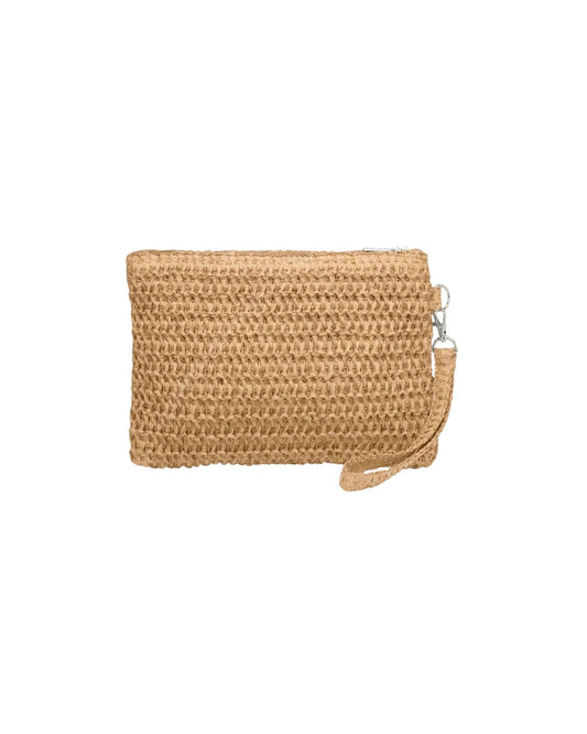 Pochette in rafia Beige SW0007 BEIGE F**K 