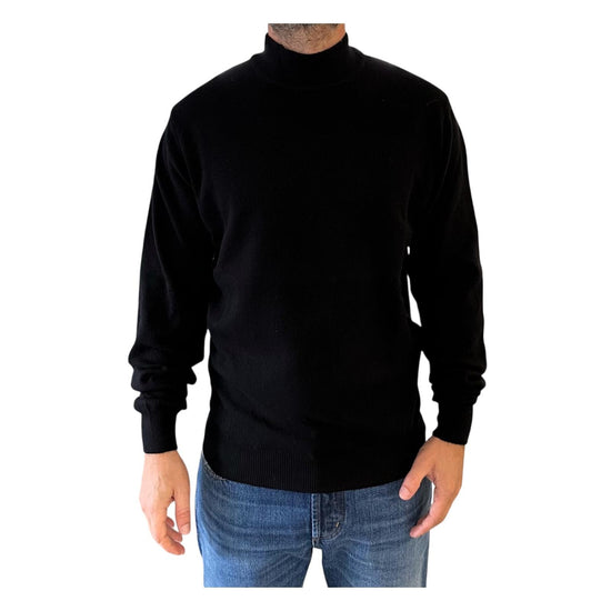 Maglione collo alto misto lana e cashmere Nero 0021 13 WOOL&CO 