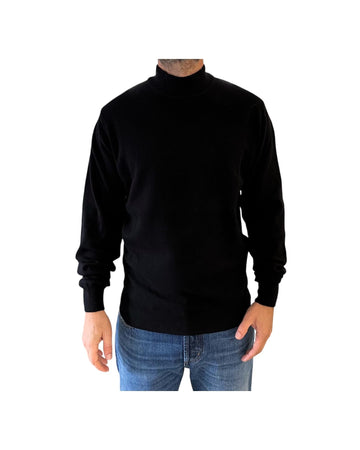 Maglione collo alto misto lana e cashmere Nero 0021 13 WOOL&CO 