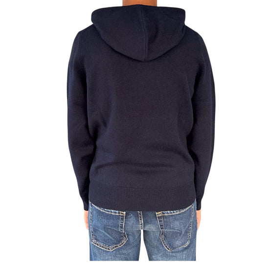 Maglione con cappuccio in lambswool Blu MAH0002 00063I MC2 SAINT BARTH 